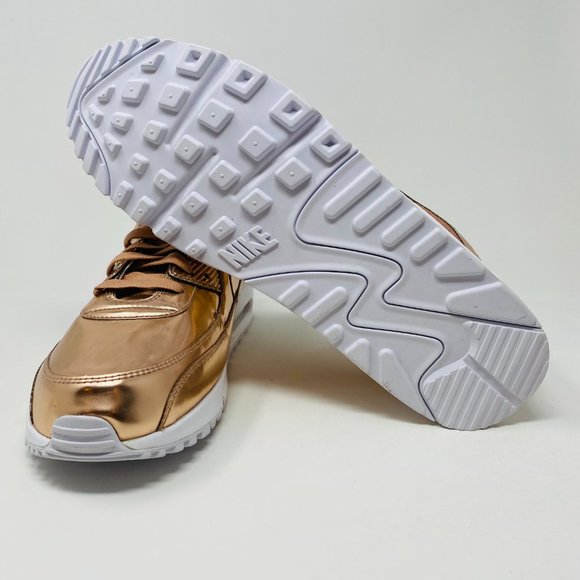 Nike Womens Air Max 90 SP Rose Gold Lace Up Round Toe Sneakers Shoes Size 15.5 - Picture 4 of 6
